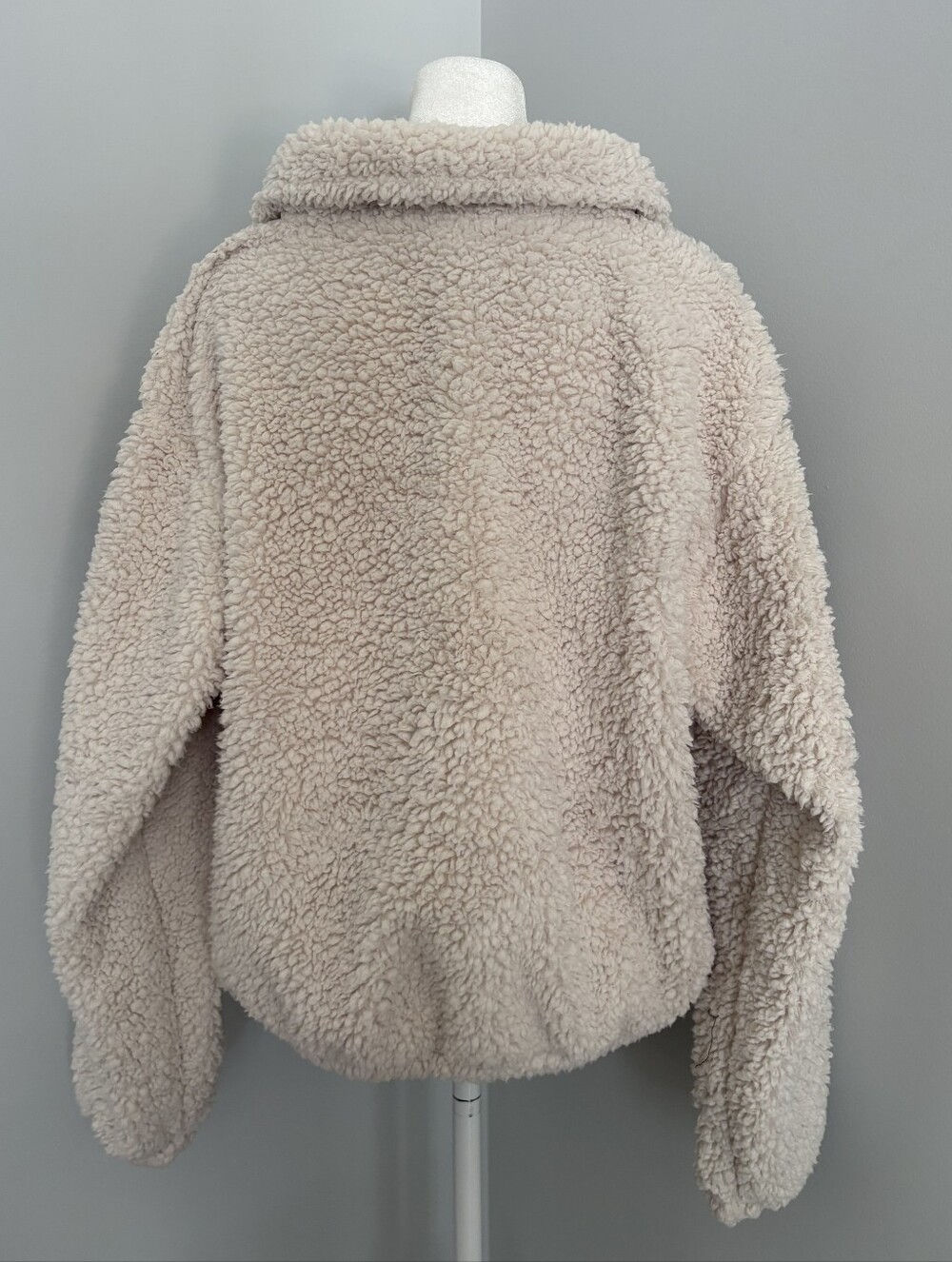 Athleta Cloud Fleece 1/2 Zip Pullover In Ivory M - Picture 4 of 10